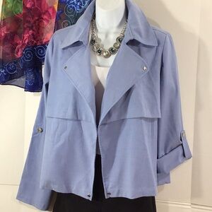 Dkny Blue open front cropped jacket 6